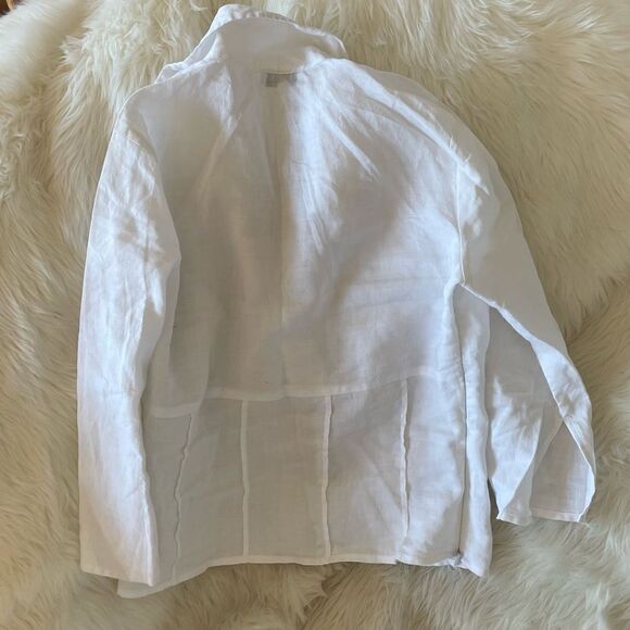 White corset collared top - Picture 7 of 7